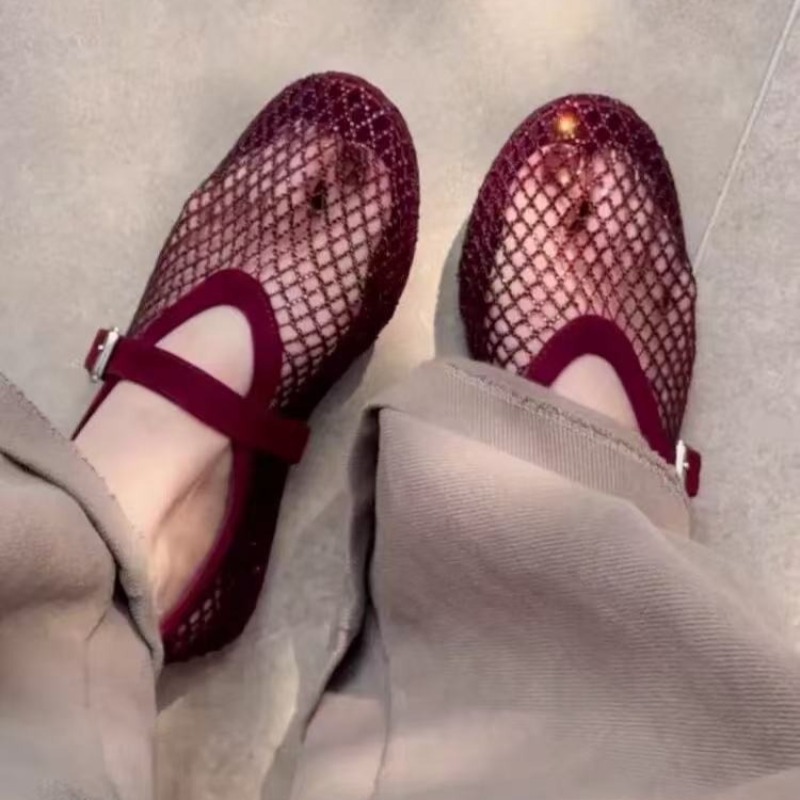 Women'S Fashion Shoes - Sandali Baotou con strass intagliati da
