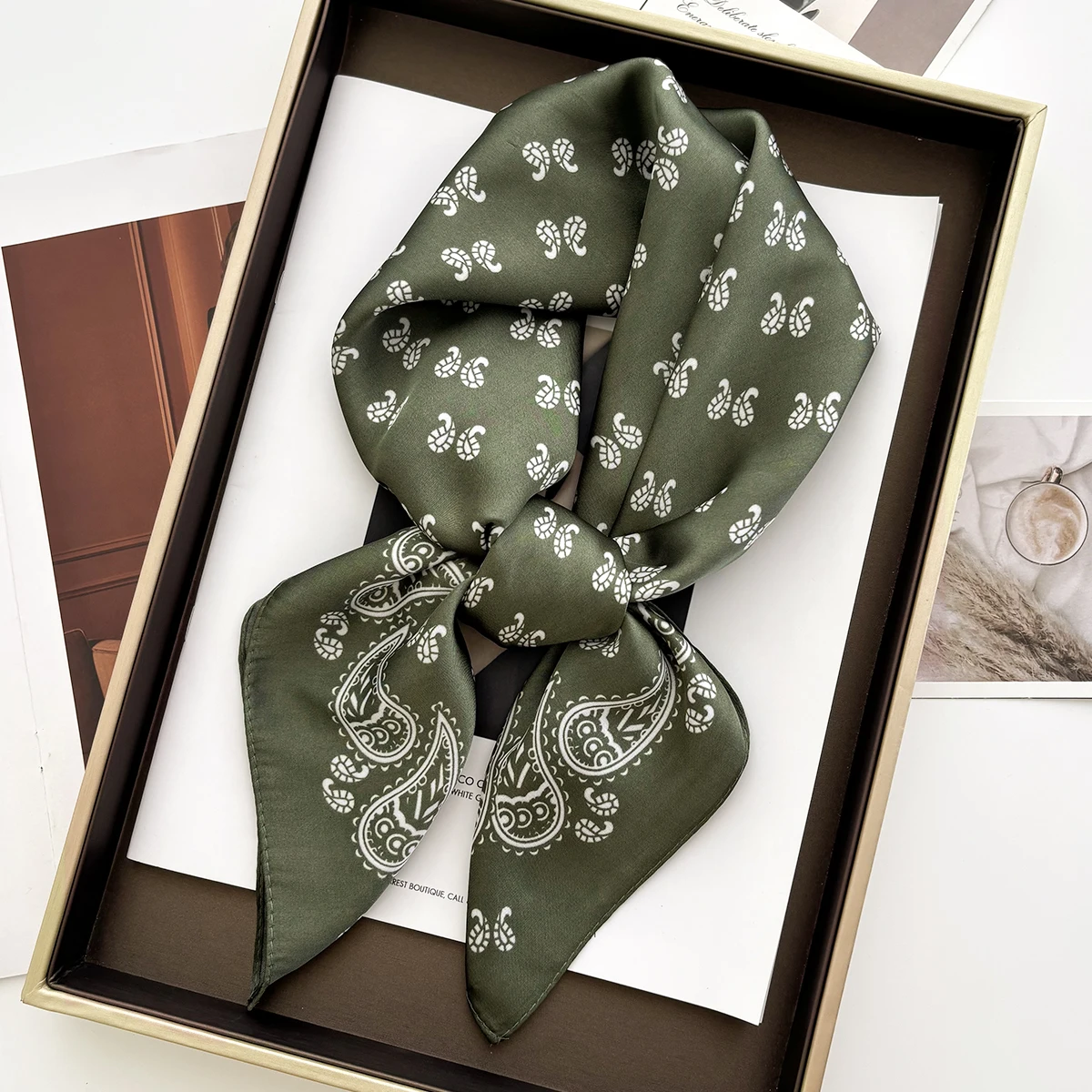 Sciarpa quadrata in raso morbi - Women Fashion Necktie recensione e prezzo