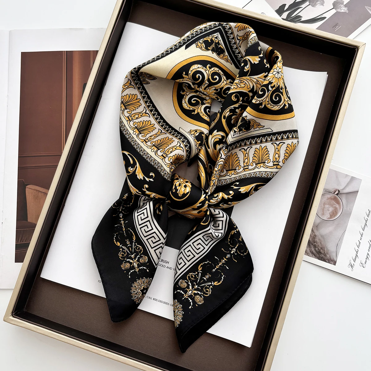 Sciarpa quadrata in raso morbi - Women Fashion Necktie recensione e prezzo