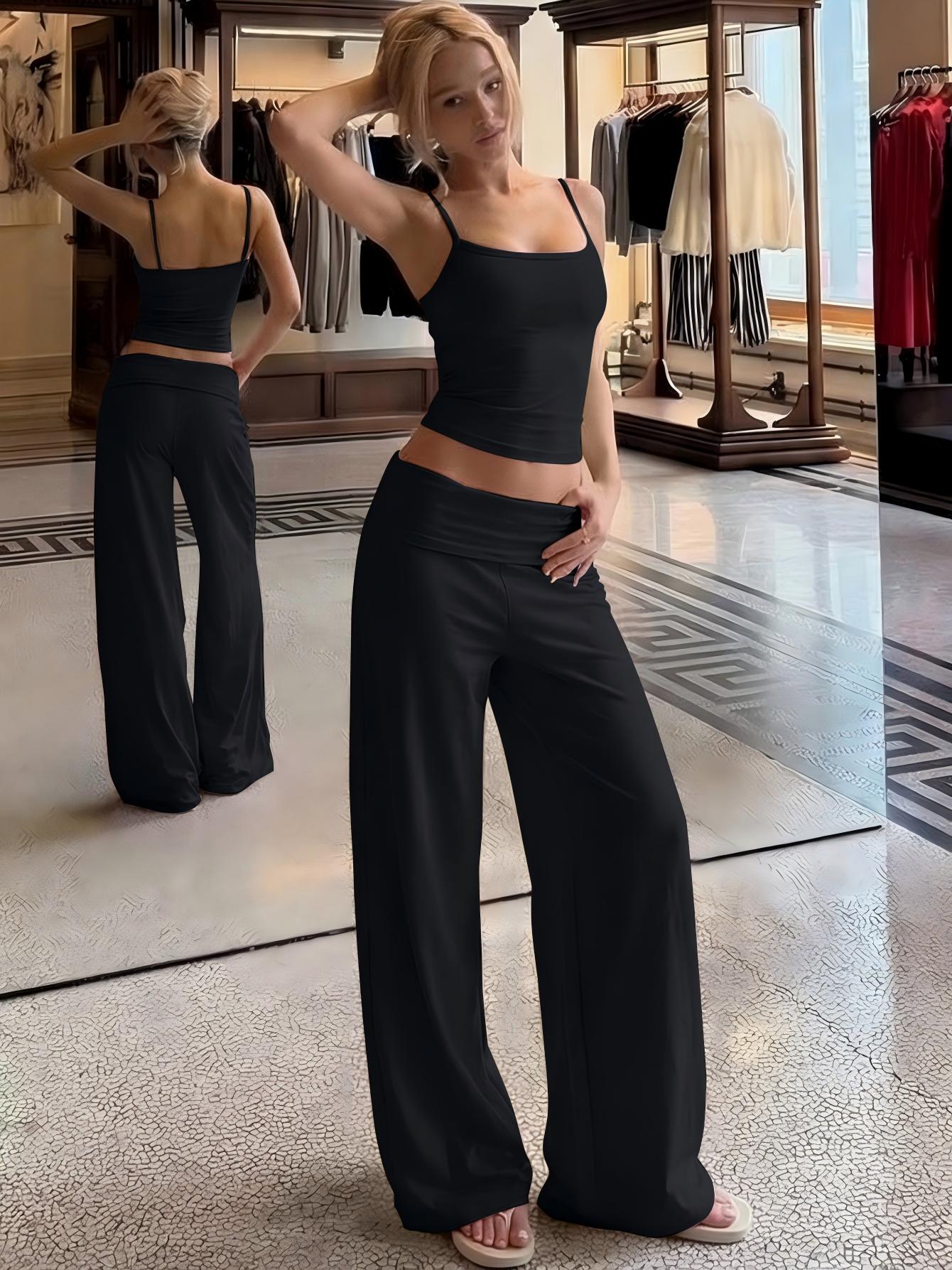 Hugcitar Set di 2 Pezzi alla M - Lace Trim Cami recensione e prezzo